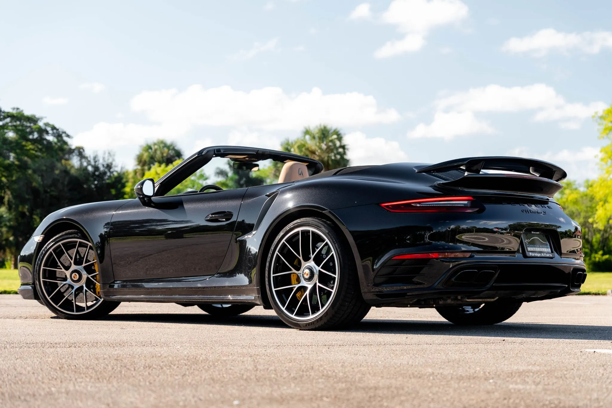 2019 Porsche 911 Turbo S Cabriolet in Jet Black Metallic