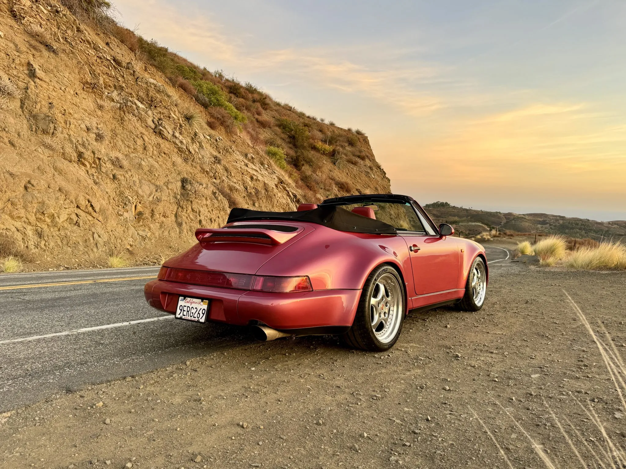 1993 Porsche 911 America Roadster in Raspberry Red Metallic