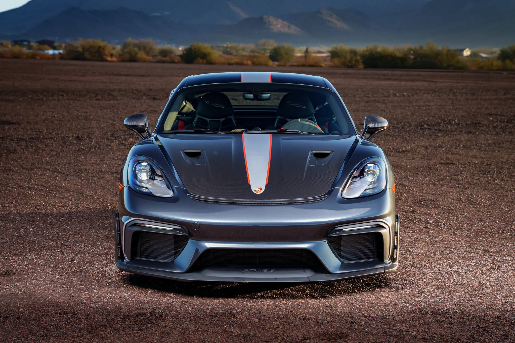 2023 Porsche 718 Cayman GT4 RS Weissach in Carbon Steel Grey Metallic