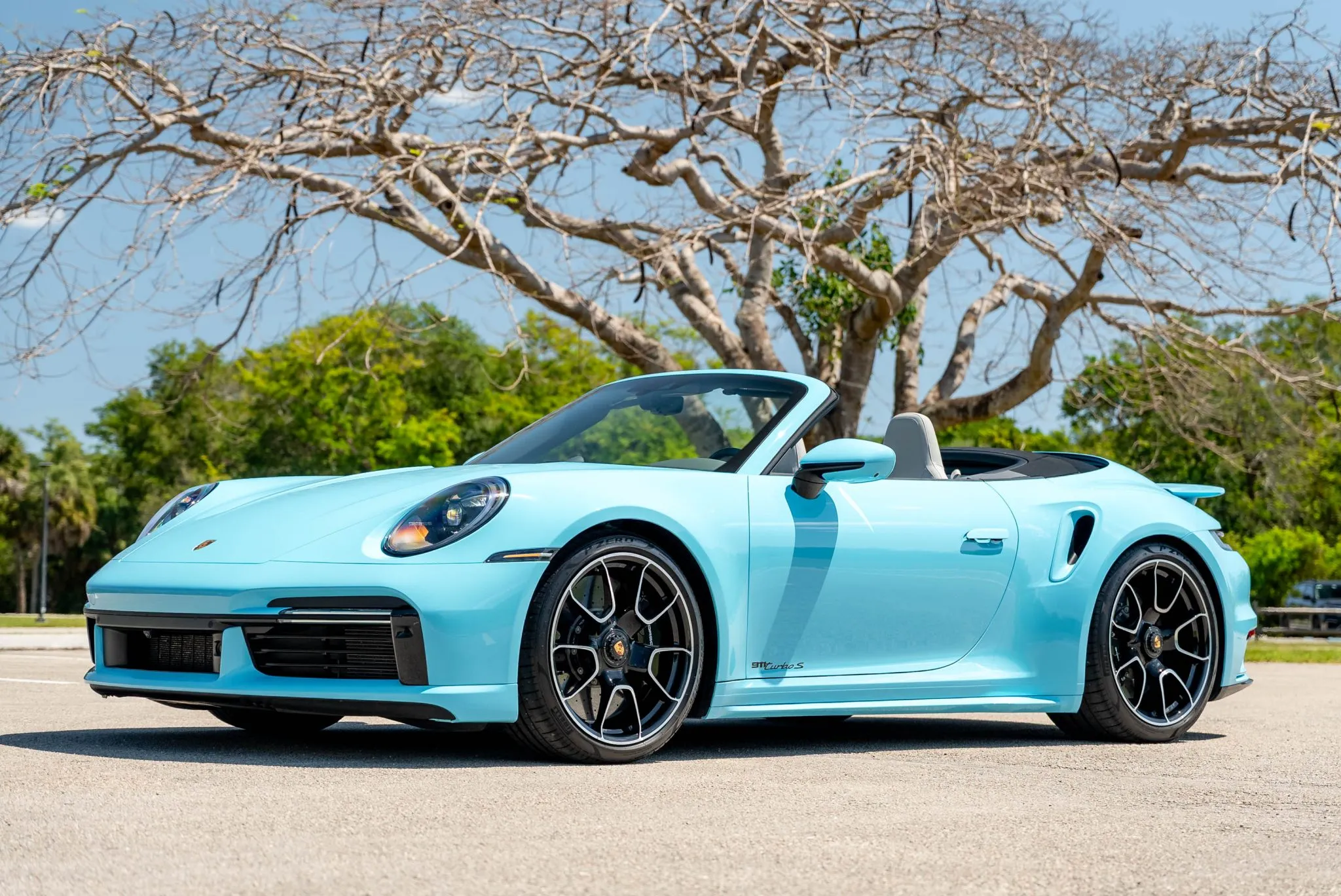 2024 Porsche 911 Turbo S Cabriolet in Olympic Blue