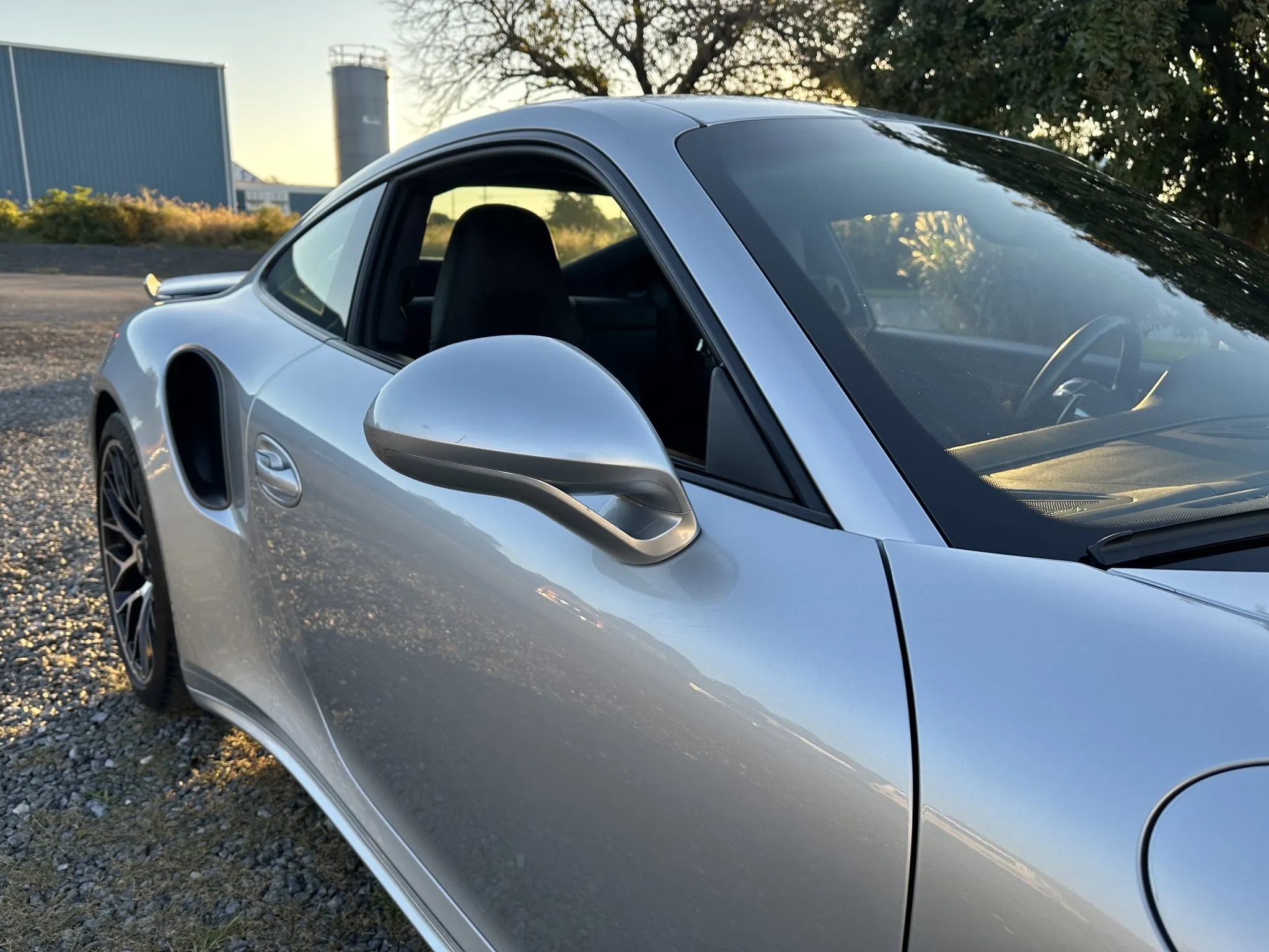 2015 Porsche 911 Turbo S Coupe in Rhodium Silver Metallic