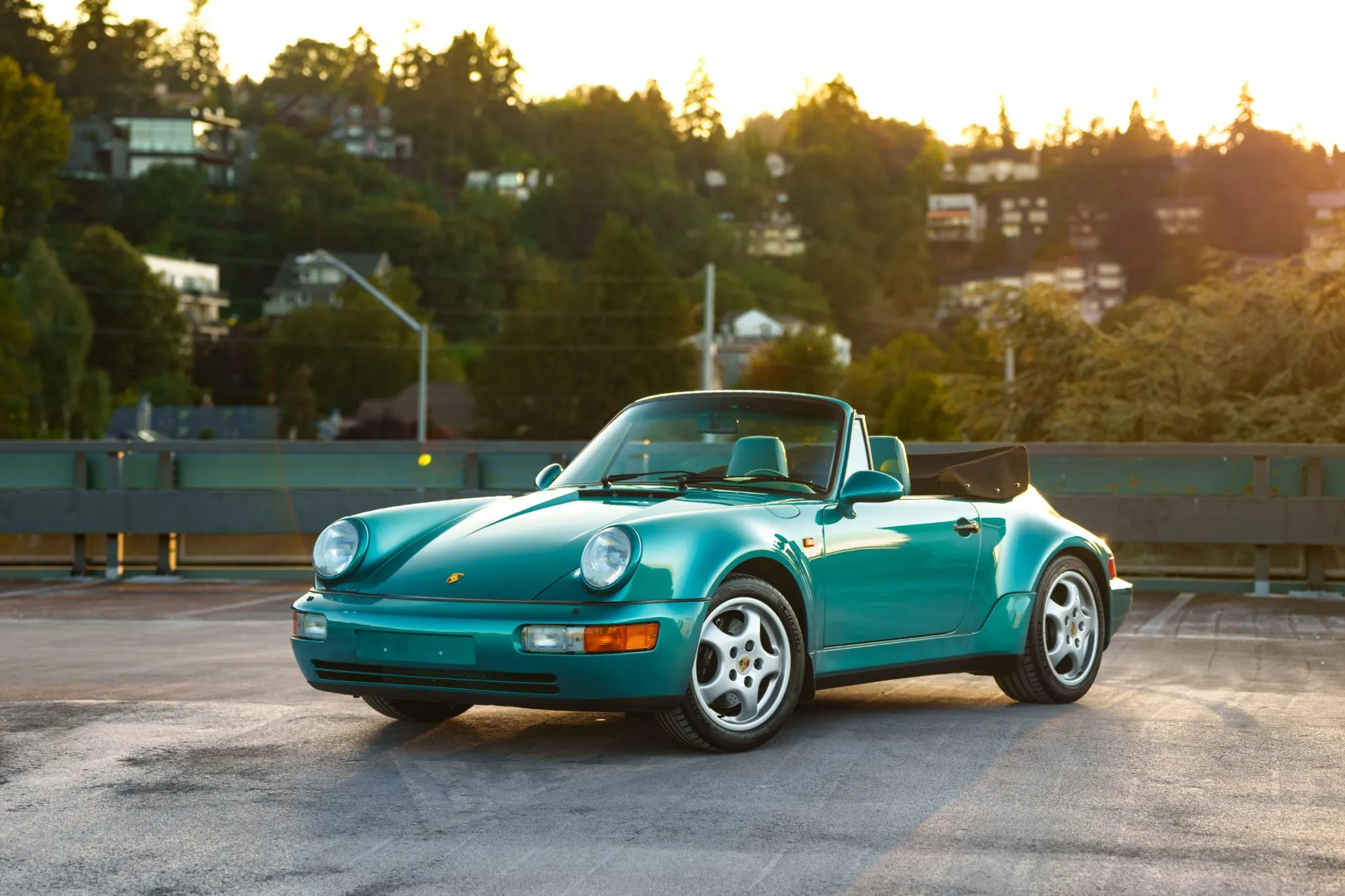 1993 Porsche 911 Carrera 2 Works Turbo Look Cabriolet in Wimbledon Green Metallic