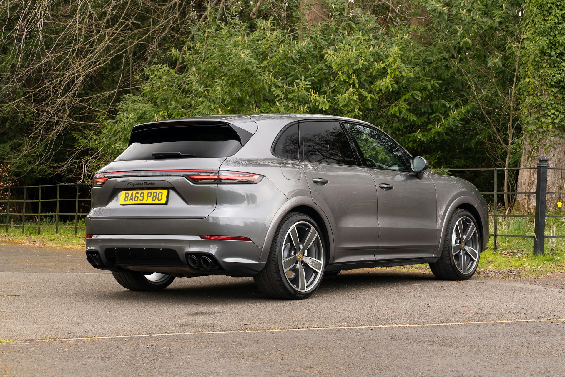 2019 Porsche Cayenne Turbo in Quartzite Grey Metallic