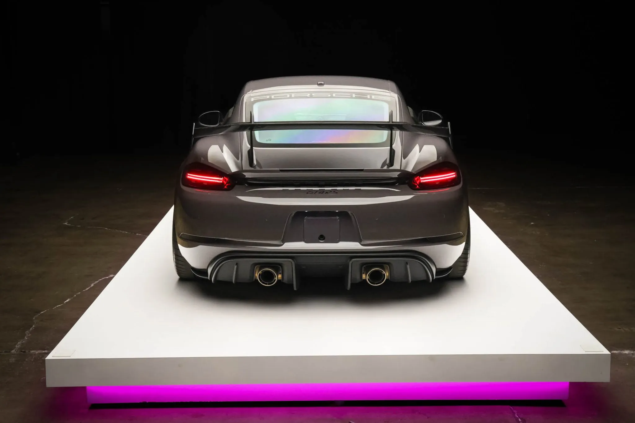 2023 Porsche 718 Cayman GT4 RS Weissach in Grey Black