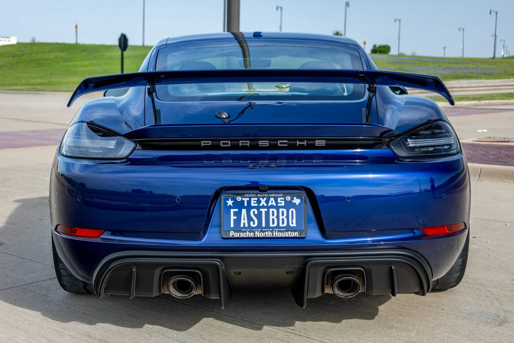 2021 Porsche 718 Cayman GT4 in Gentian Blue Metallic