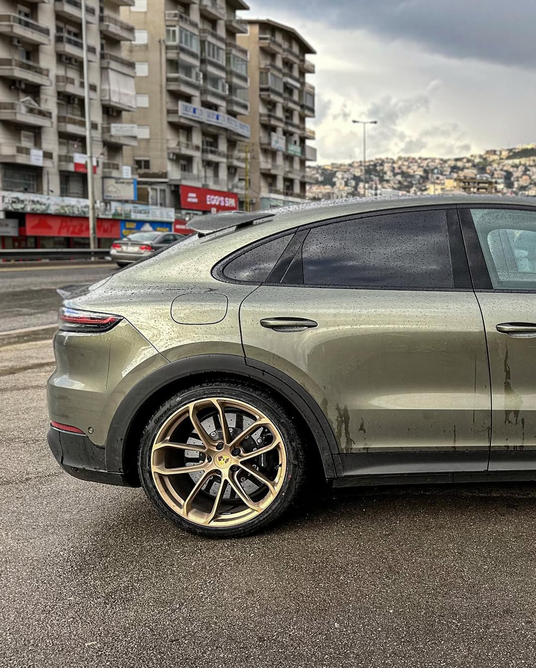 2023 Porsche Cayenne Turbo GT in Light Oak Green Metallic 