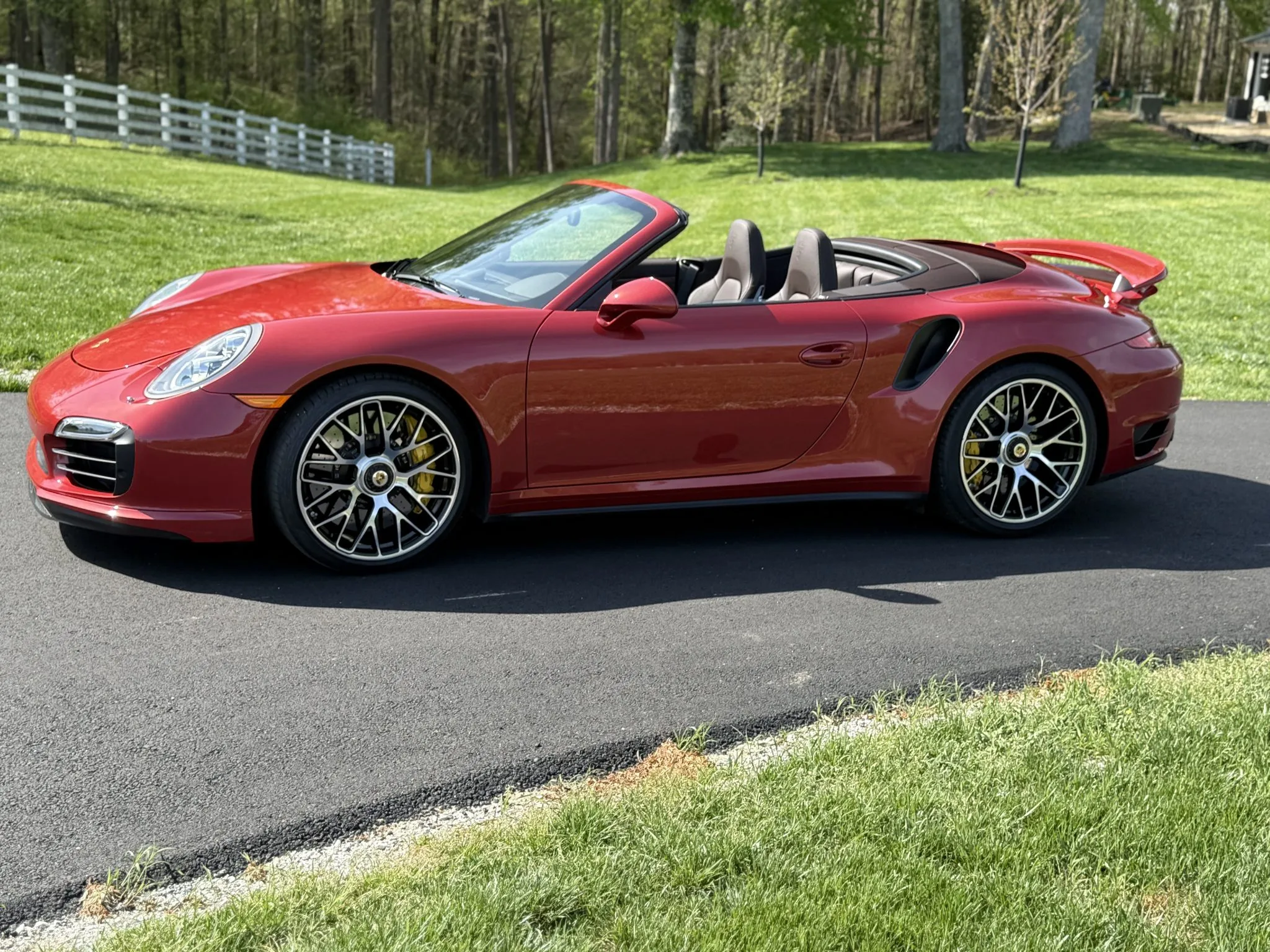 2014 Porsche 911 Turbo S Cabriolet in Amaranth Red Metallic
