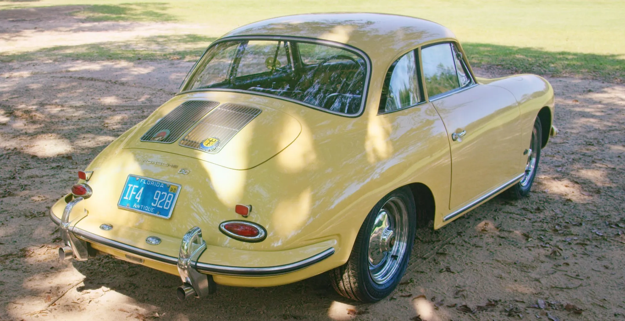 1962 Porsche 356B Karmann Notchback Coupe in Champagne Yellow