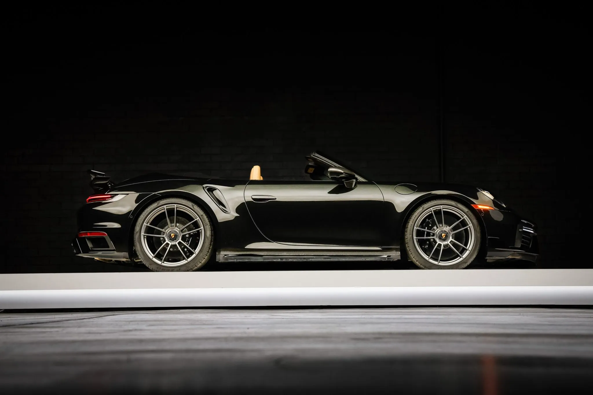 2023 Porsche 911 Turbo S Cabriolet in Dark Olive Metallic