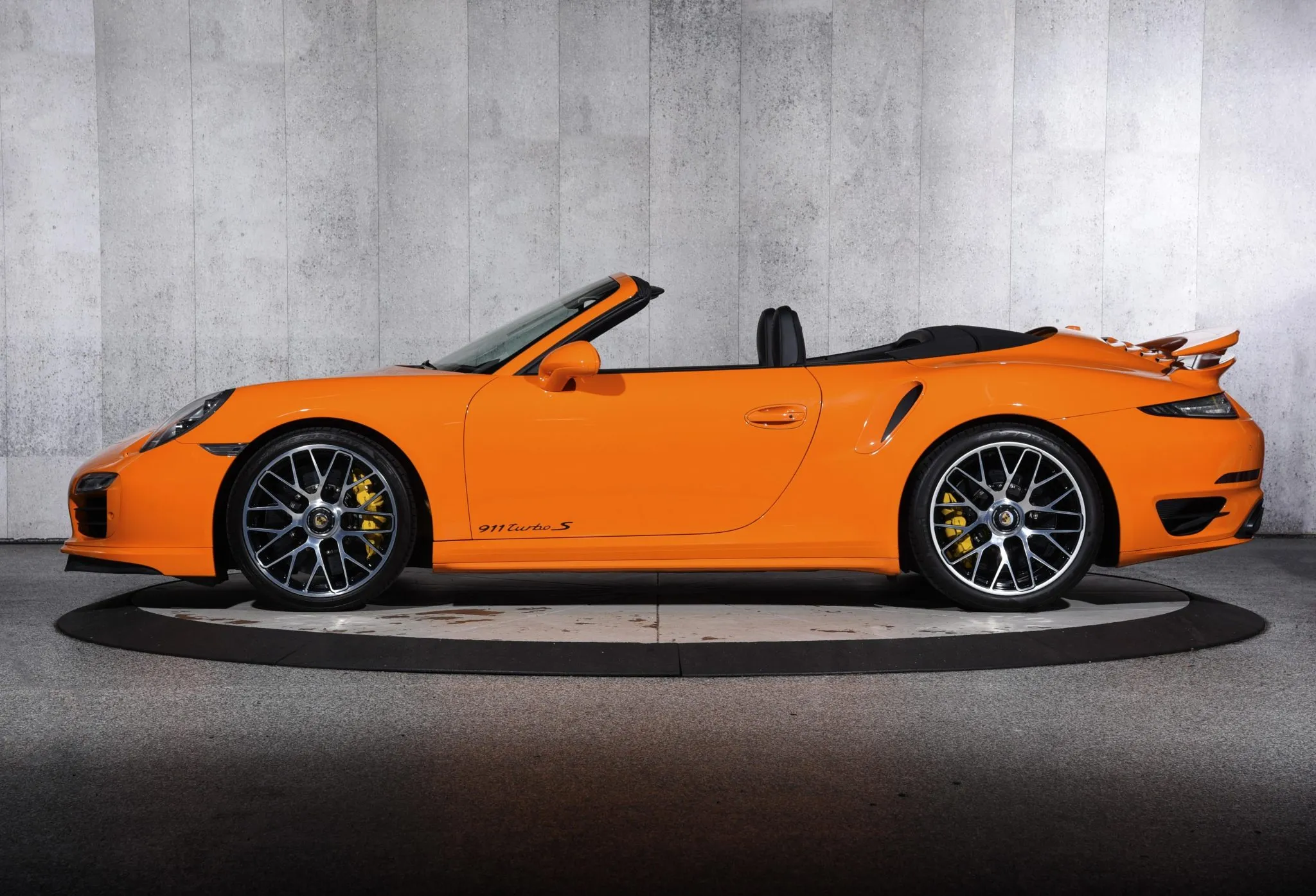 2014 Porsche 911 Turbo S Cabriolet in Pastel Orange