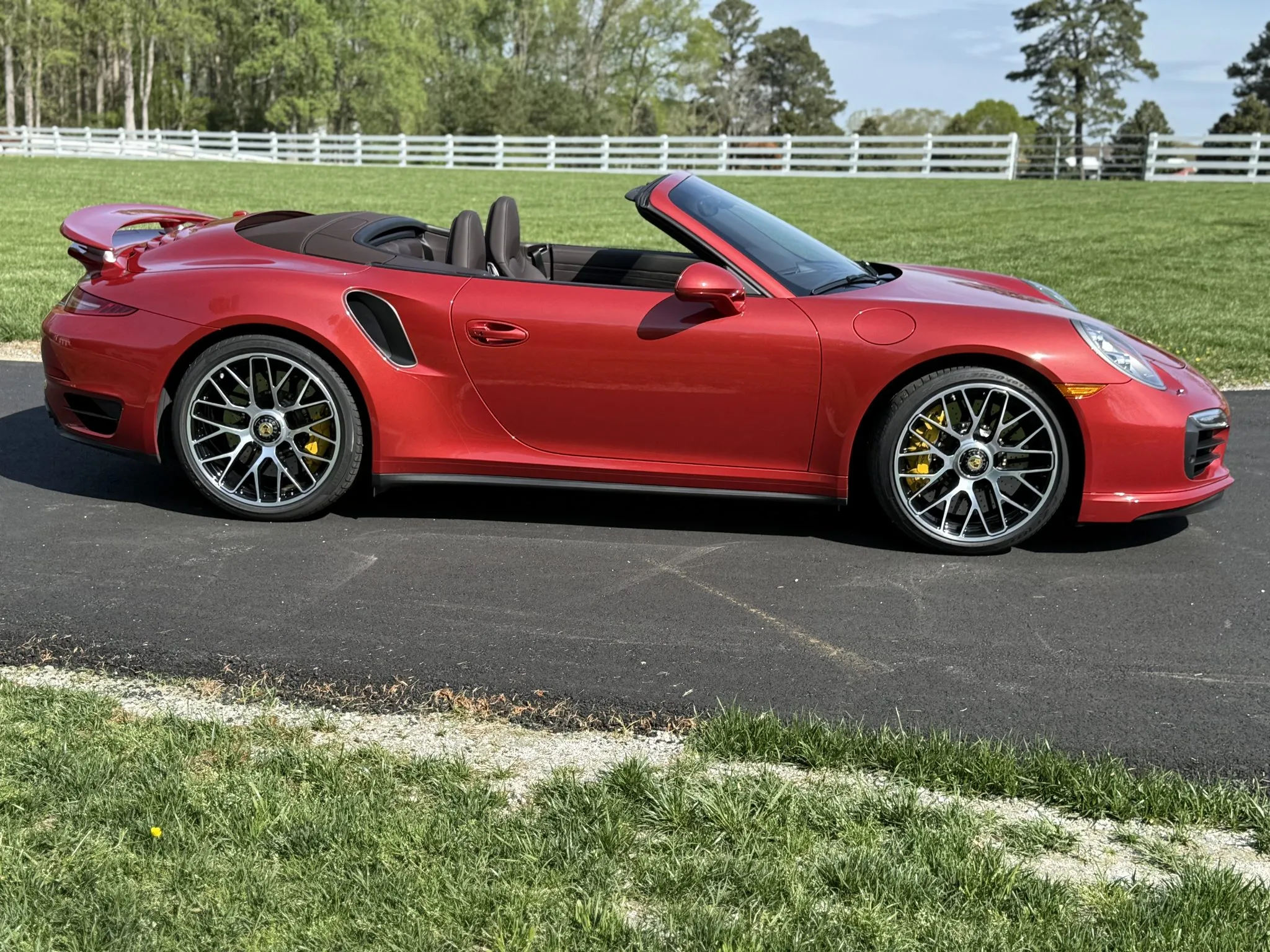 2014 Porsche 911 Turbo S Cabriolet in Amaranth Red Metallic