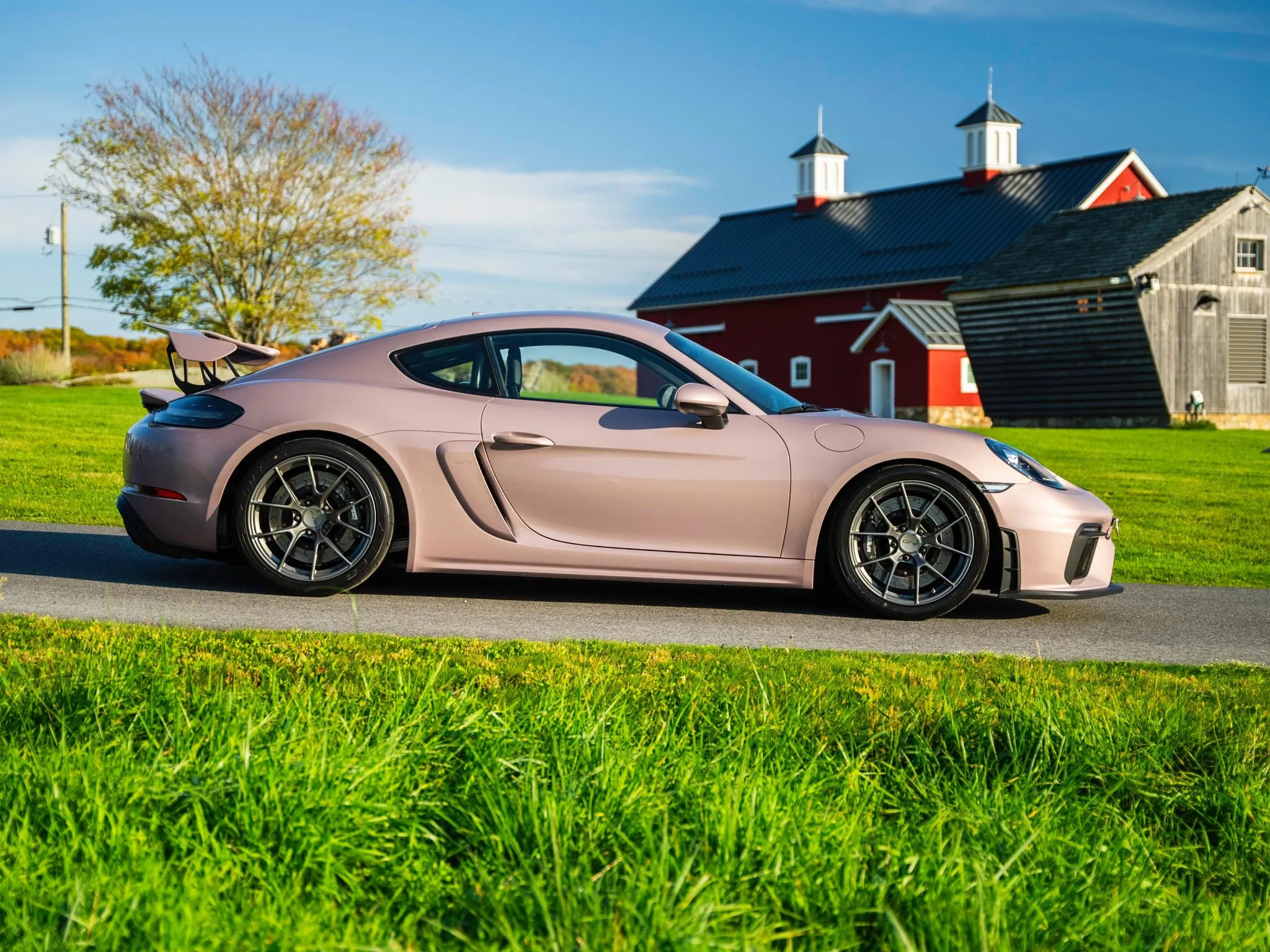 2022 Porsche 718 Cayman GT4 in Frozen Berry Metallic