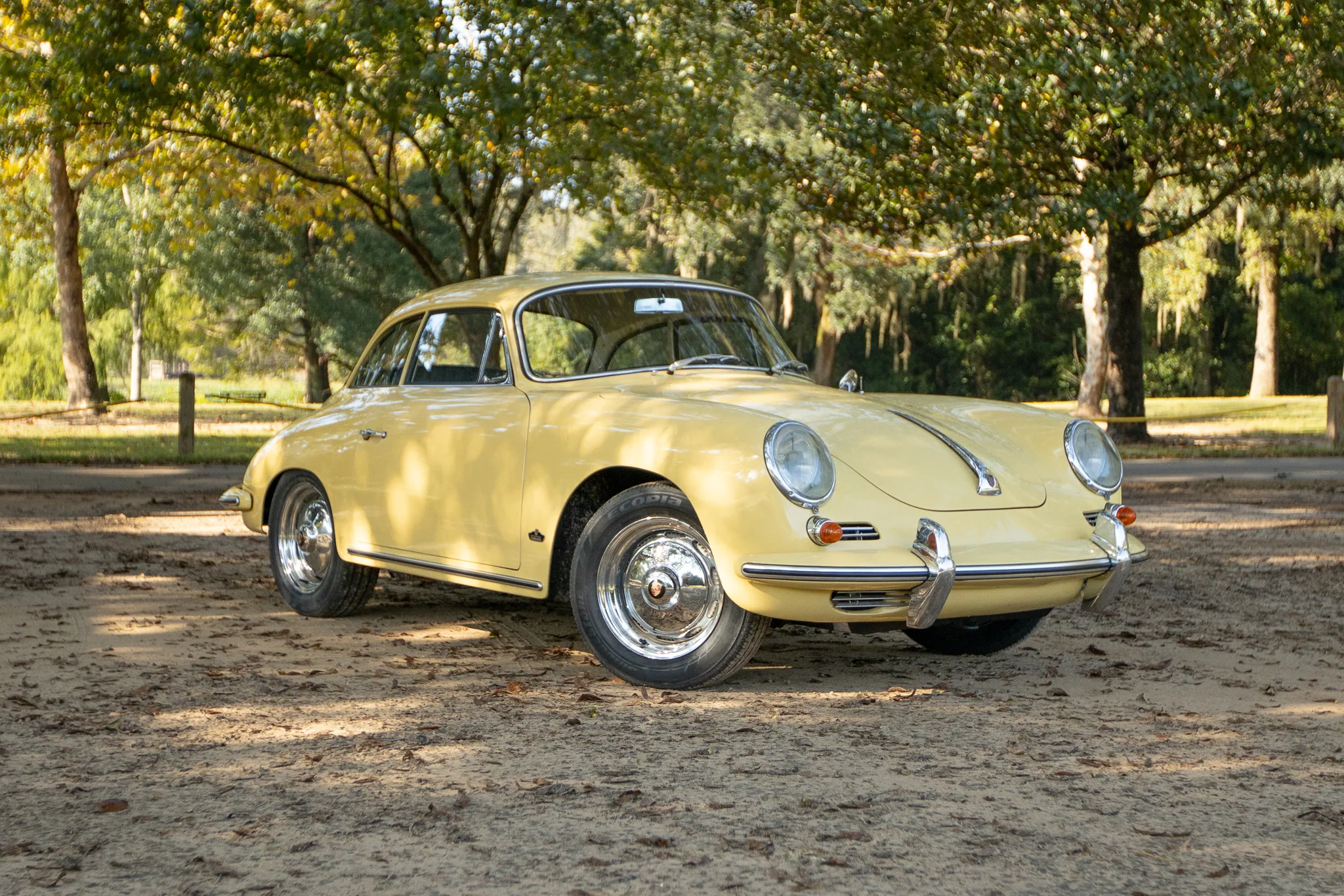 1962 Porsche 356B Karmann Notchback Coupe in Champagne Yellow