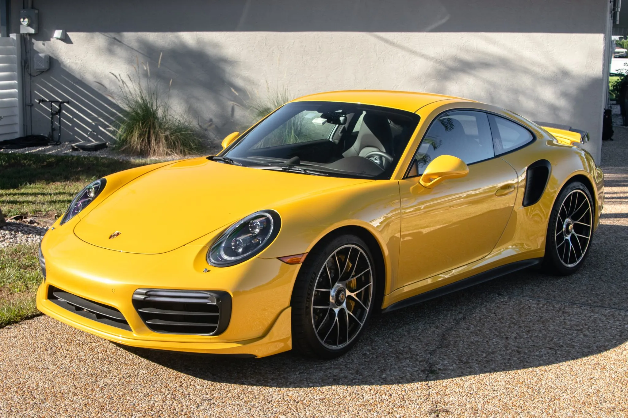 2018 Porsche 911 Turbo S Coupe in Saffron Yellow Metallic