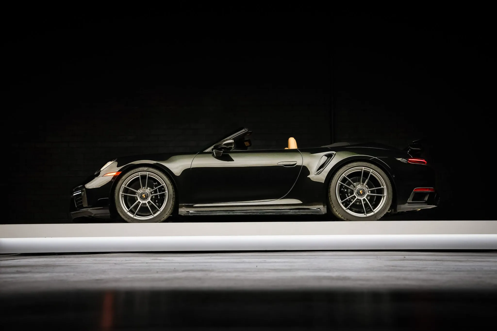 2023 Porsche 911 Turbo S Cabriolet in Dark Olive Metallic