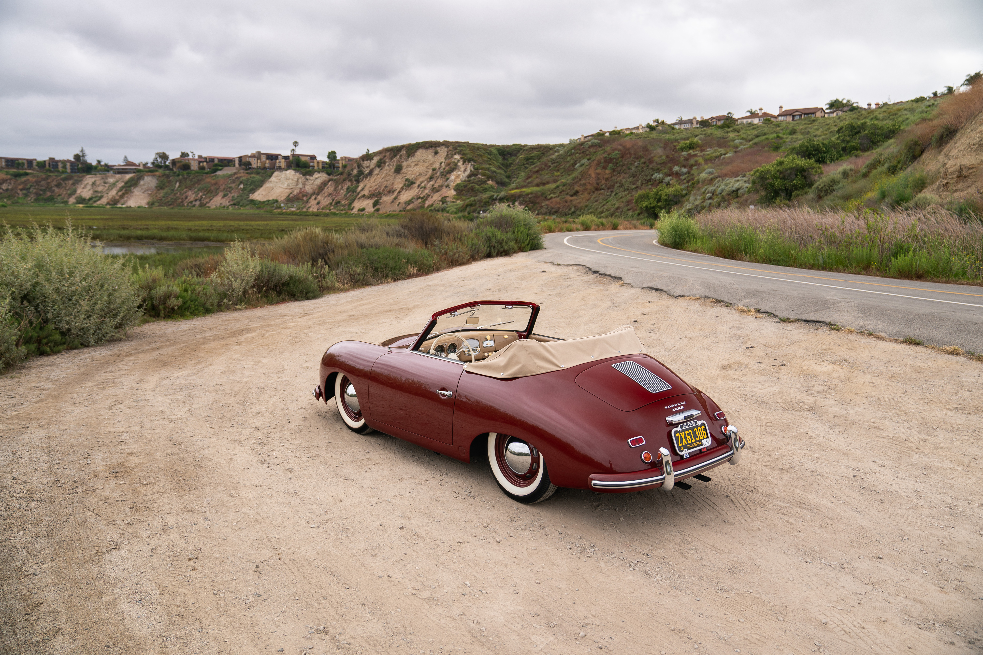 1953 Porsche 356 Cabriolet by Gläser in Strawberry Red