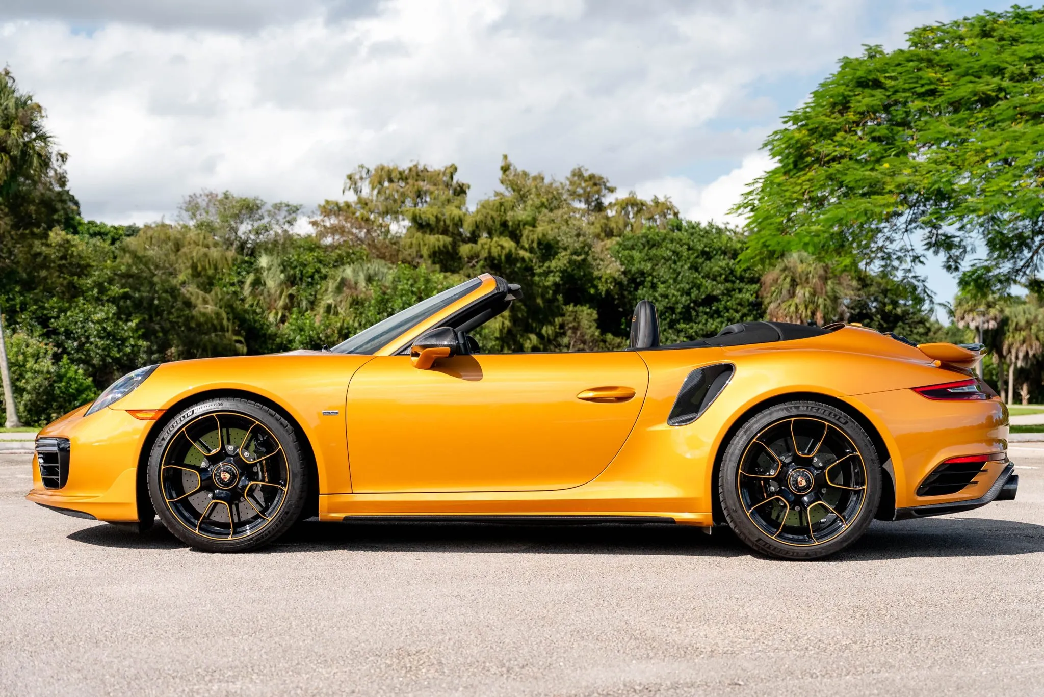 2019 Porsche 911 Turbo S Cabriolet Exclusive Series in Golden Yellow Metallic