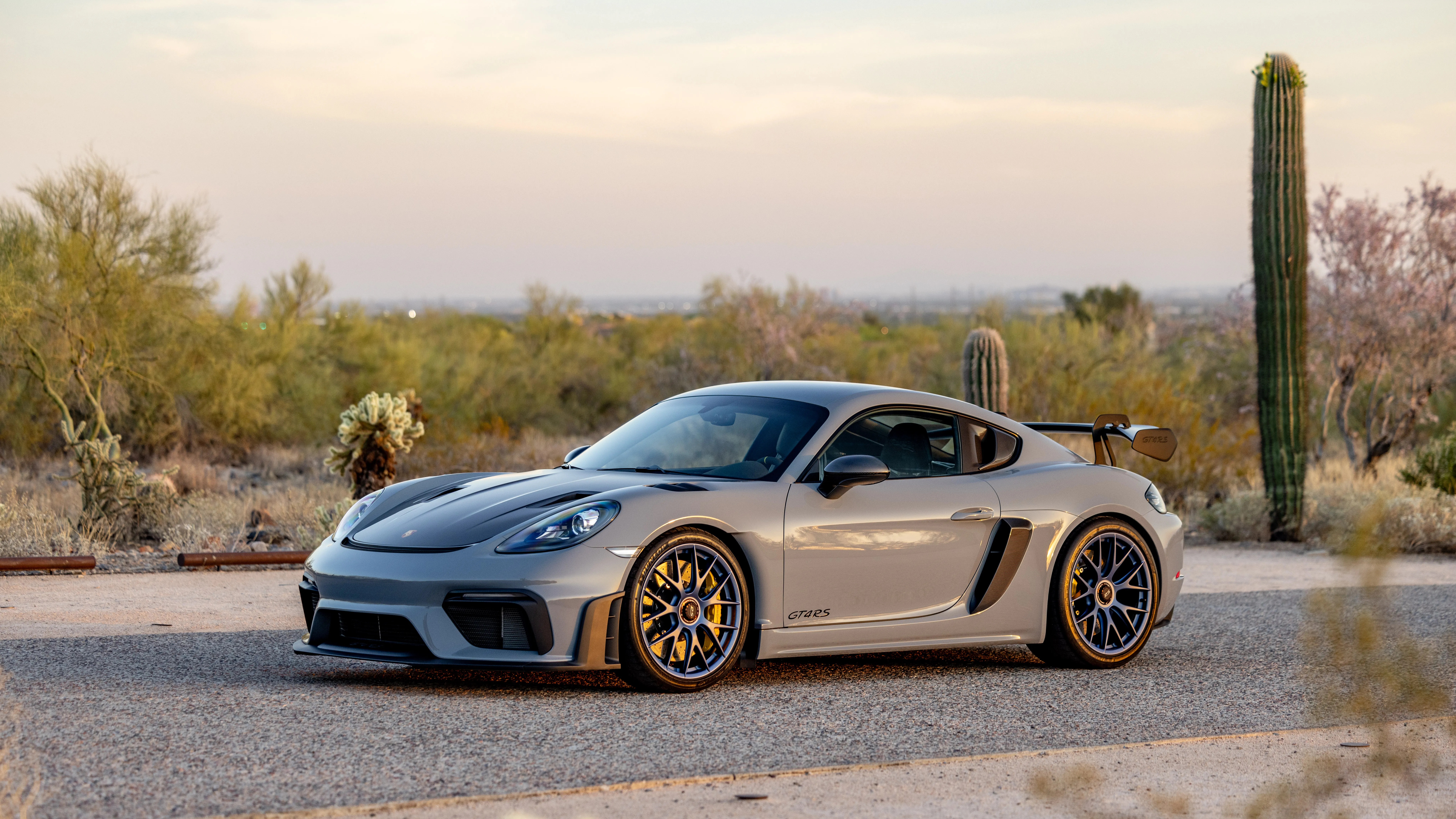 2023 Porsche 718 Cayman GT4 RS Weissach in Arctic Grey