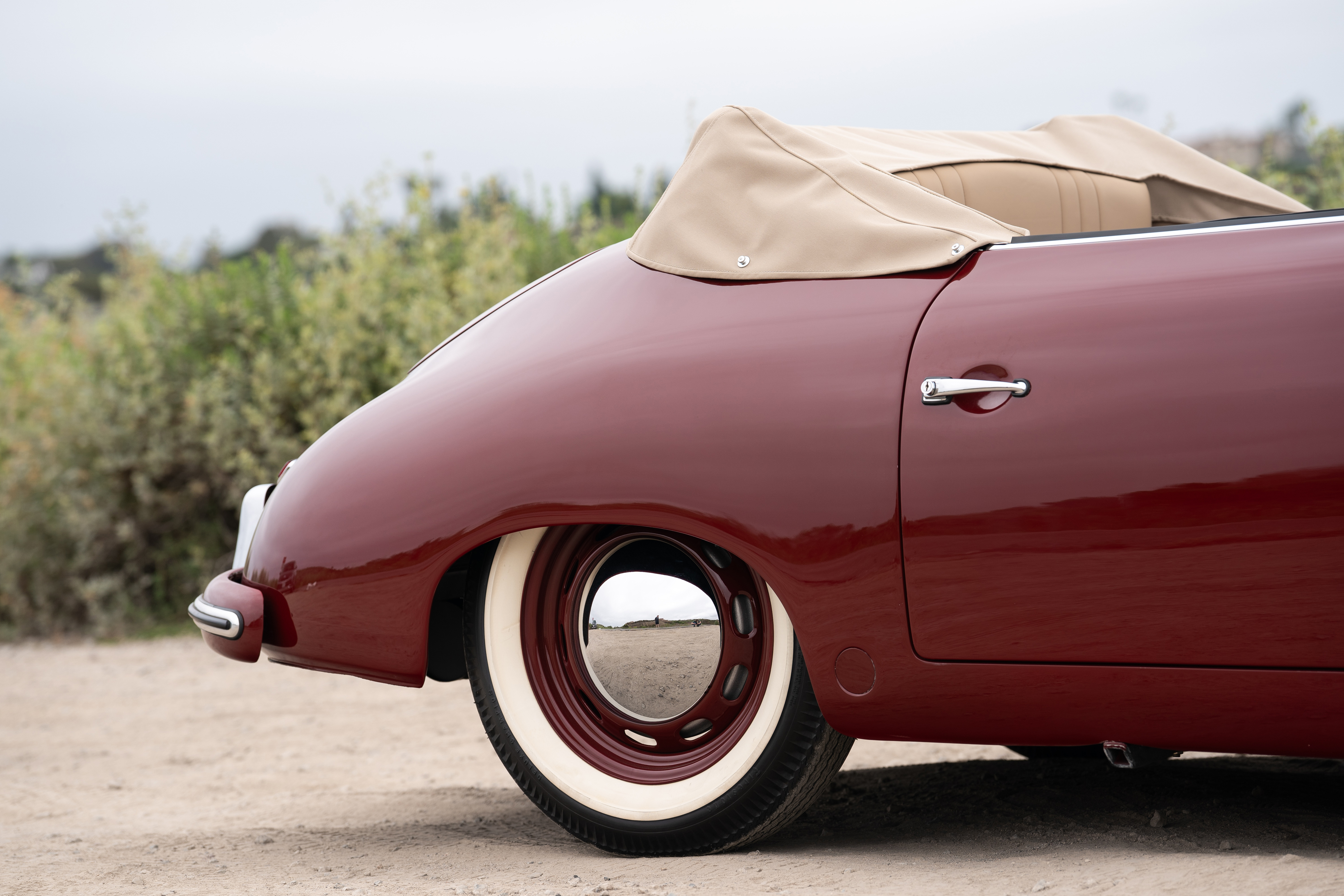 1953 Porsche 356 Cabriolet by Gläser in Strawberry Red