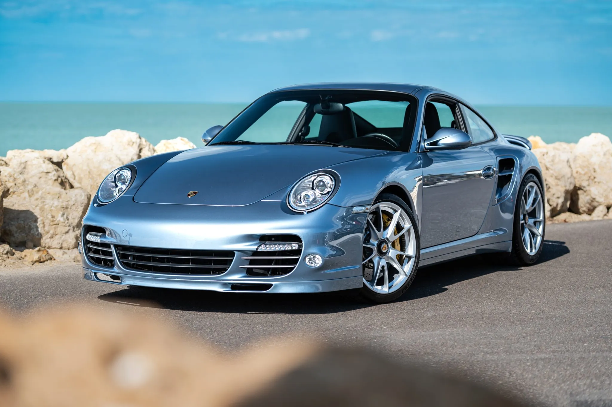 2011 Porsche 911 Turbo S Coupe in Ice Blue Metallic