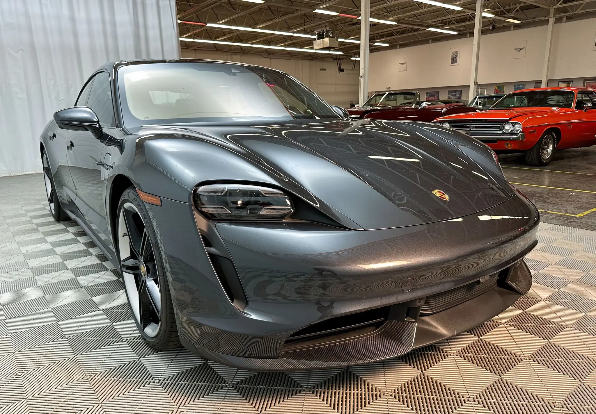 2021 Porsche Taycan Turbo S in Volcano Grey Metallic