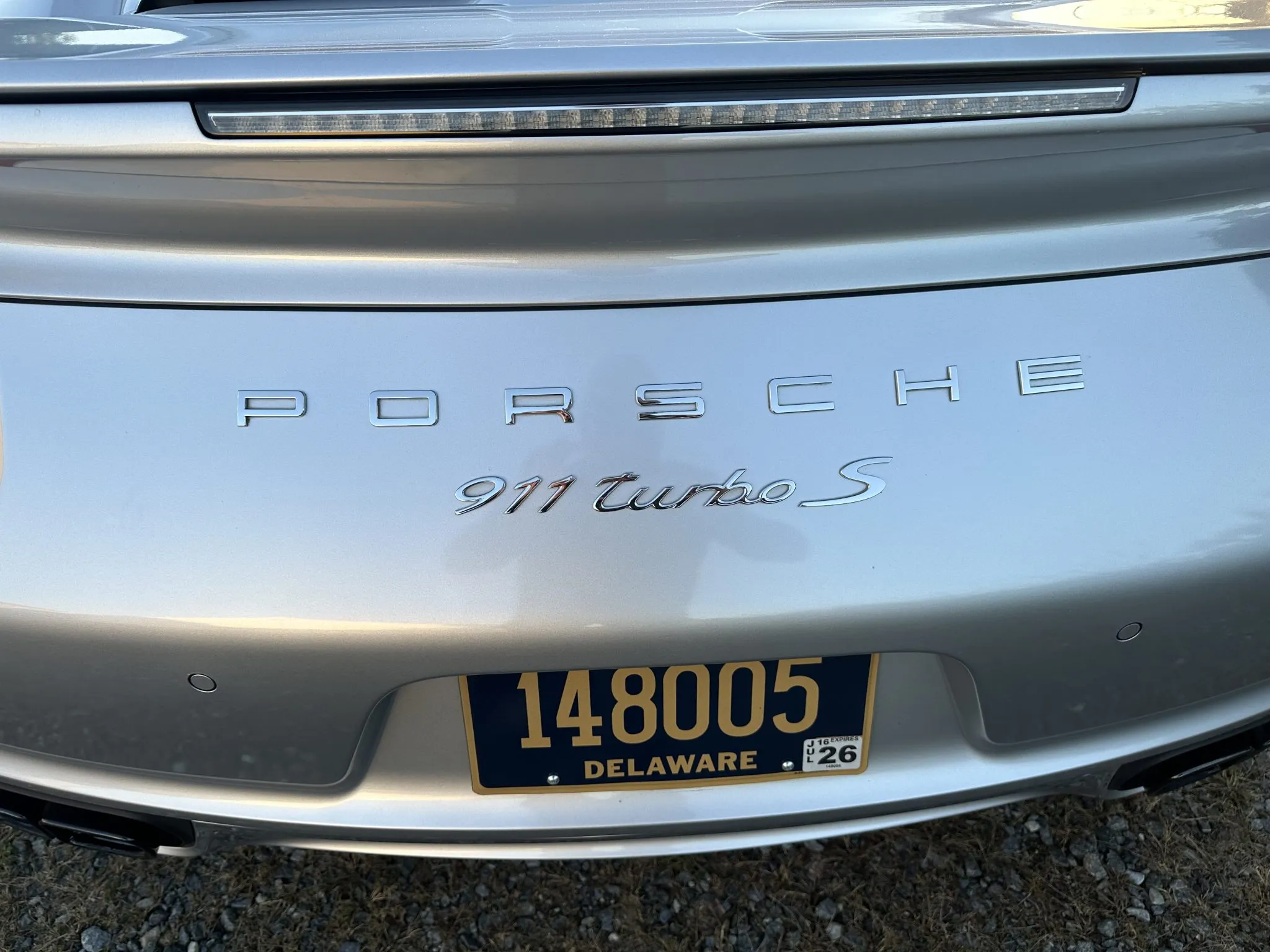 2015 Porsche 911 Turbo S Coupe in Rhodium Silver Metallic