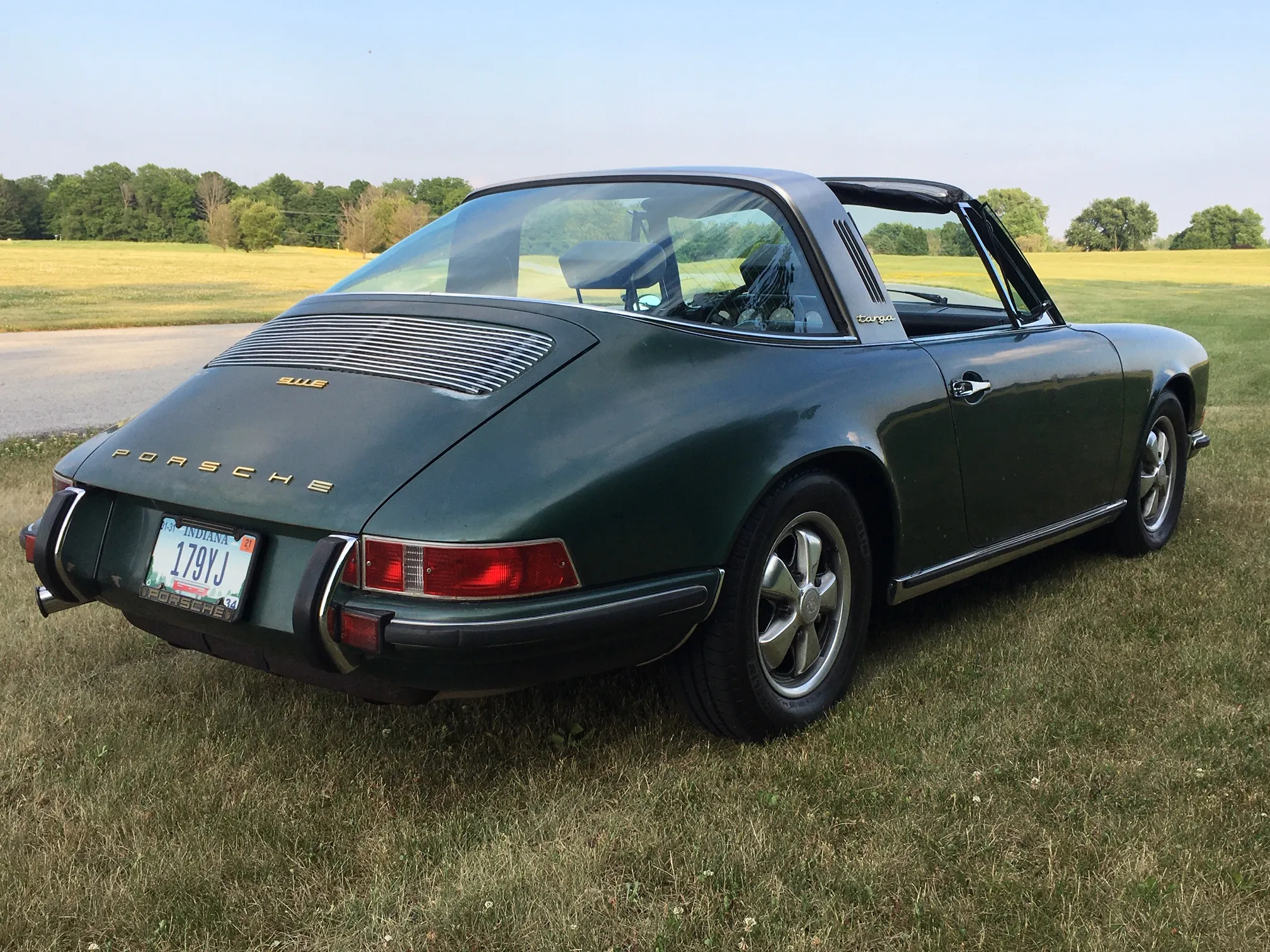 1969 Porsche 911E Targa in Metallic Dark Green