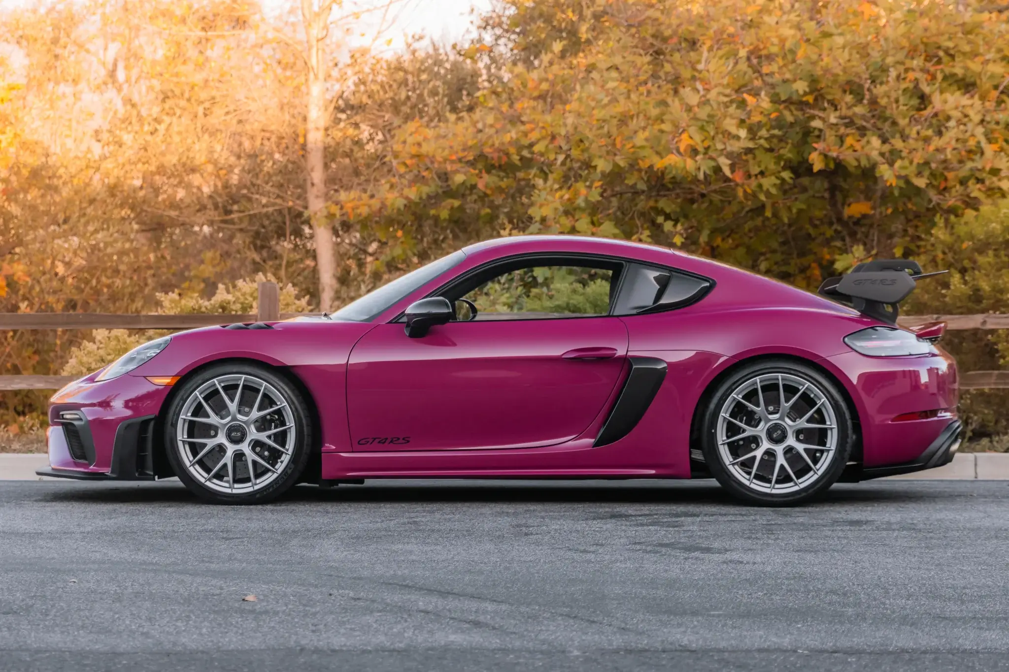 2023 Porsche 718 Cayman GT4 RS Weissach Package in Ruby Star Neo