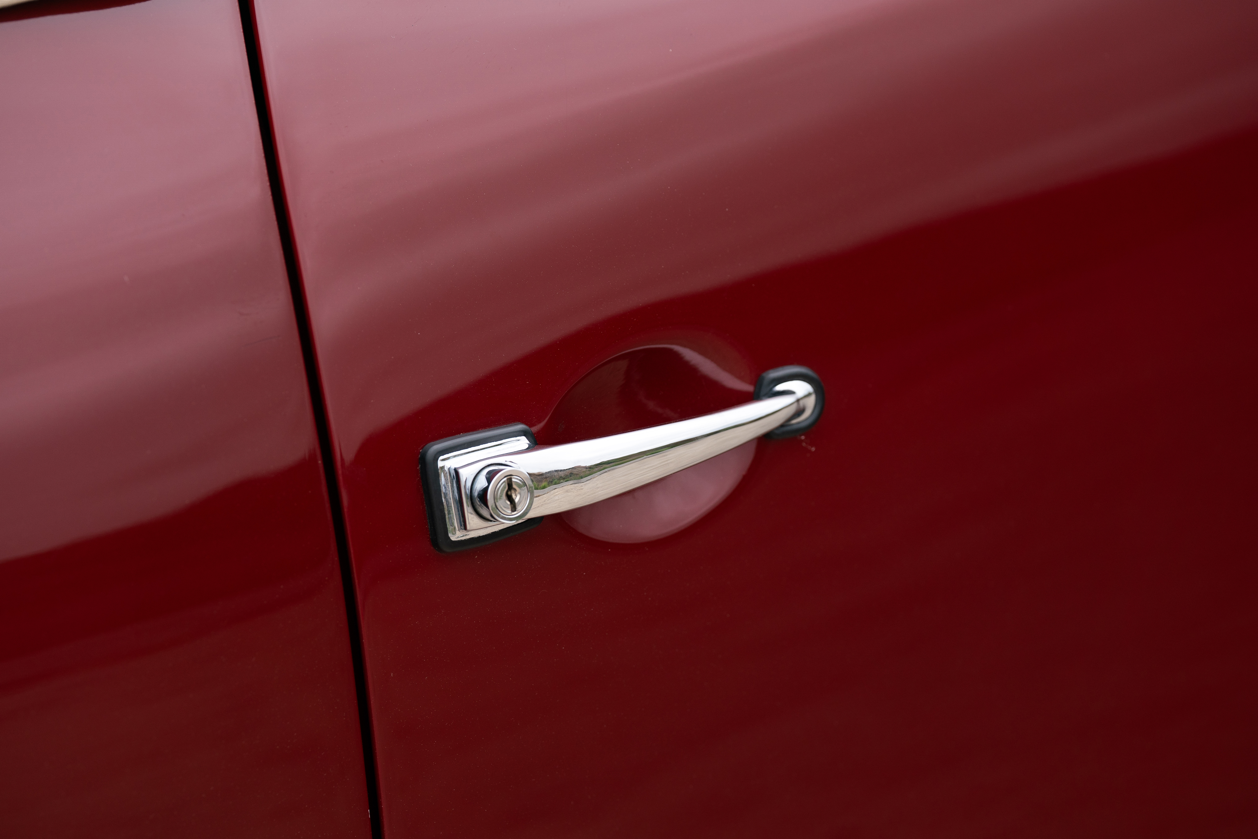 1953 Porsche 356 Cabriolet by Gläser in Strawberry Red