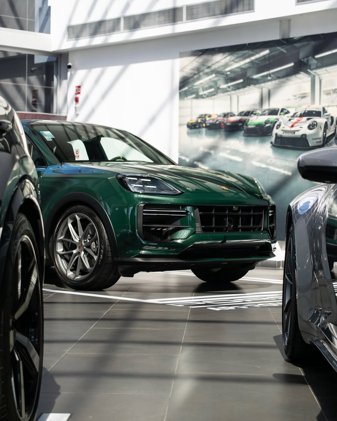 2025 Porsche Cayenne Turbo GT in Goodwood Green Metallic