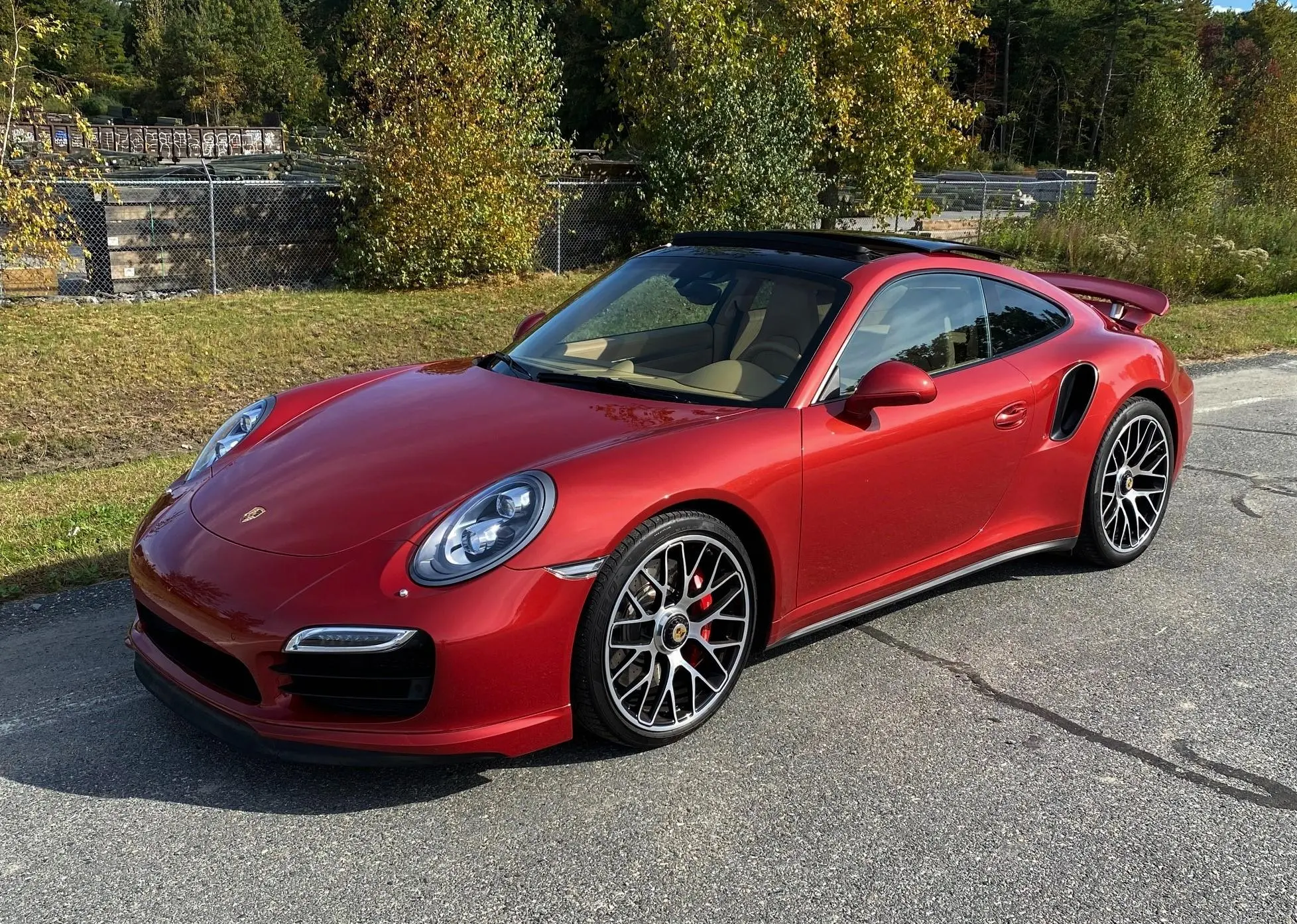 2014 Porsche 911 Turbo Coupe in Amaranth Red Metallic