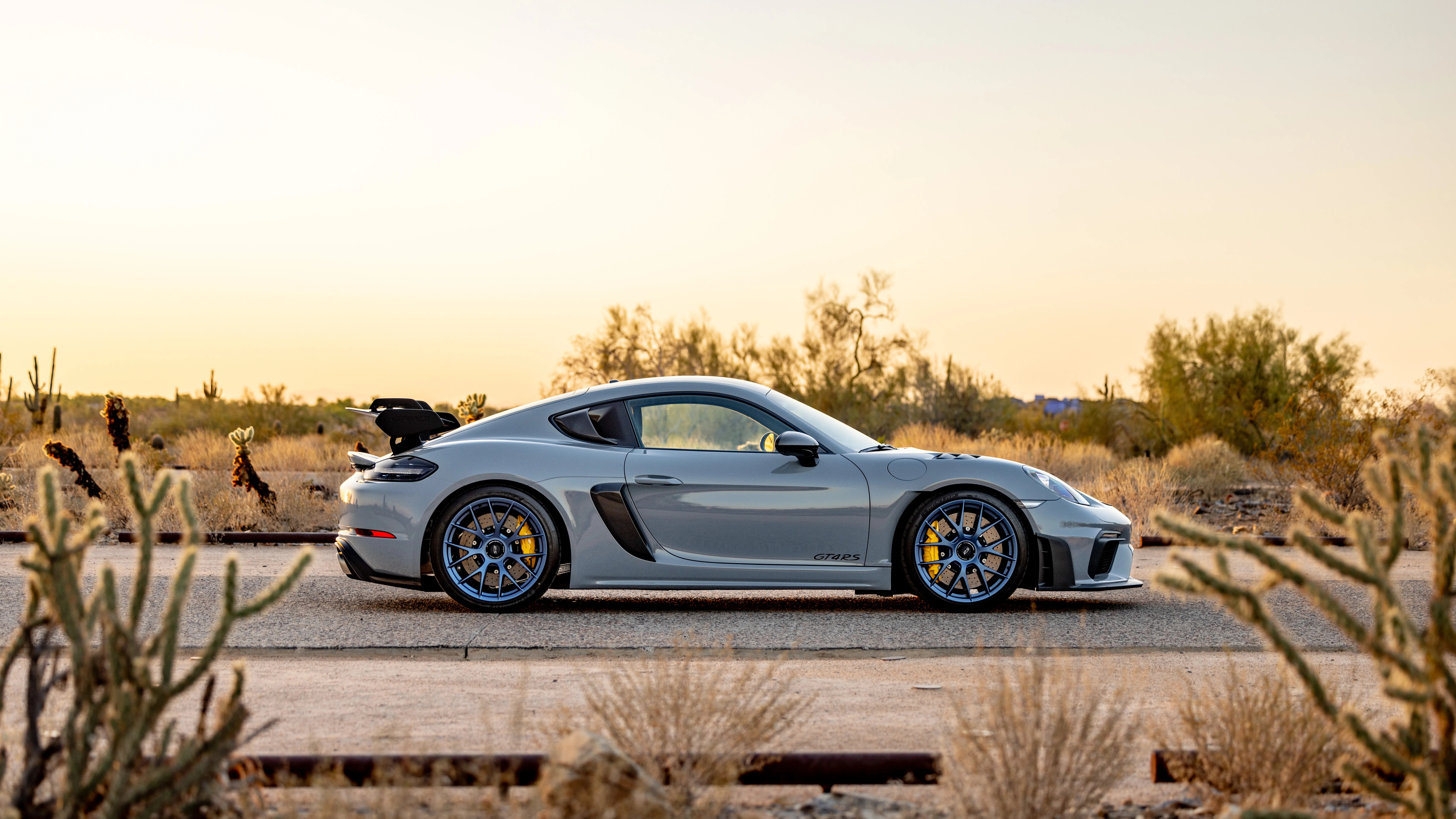 2023 Porsche 718 Cayman GT4 RS Weissach in Arctic Grey