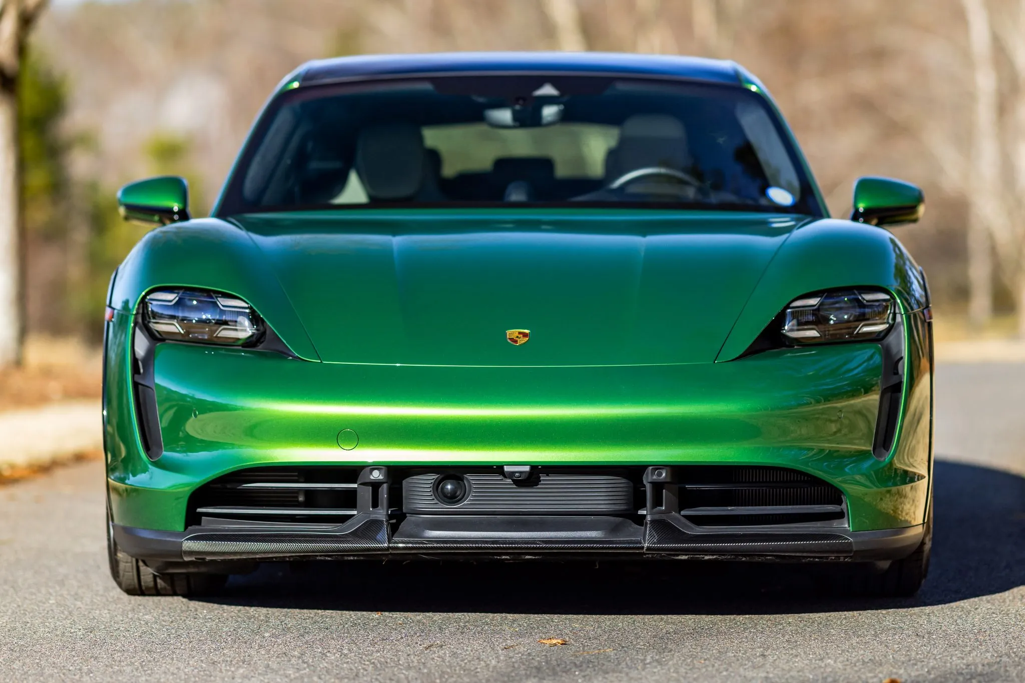 2022 Porsche Taycan Turbo S Cross Turismo in Mamba Green Metallic