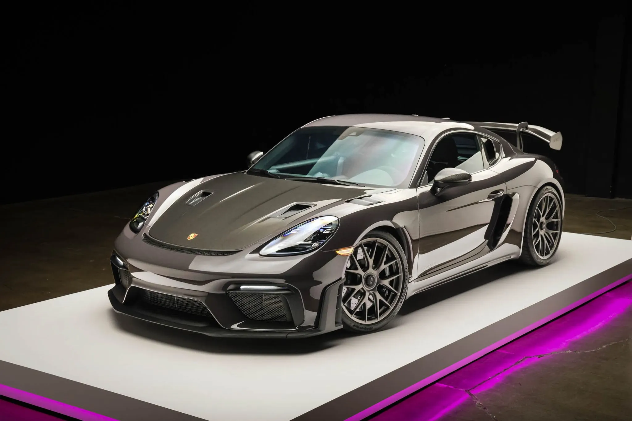 2023 Porsche 718 Cayman GT4 RS Weissach in Grey Black