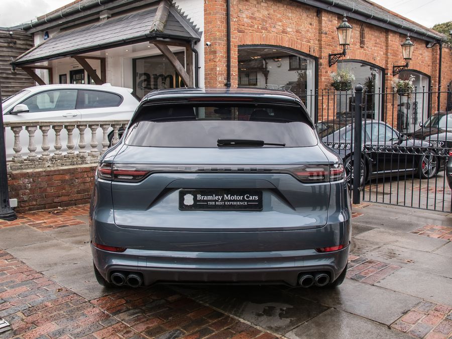 2019 Porsche Cayenne Turbo in Biscay Blue Metallic