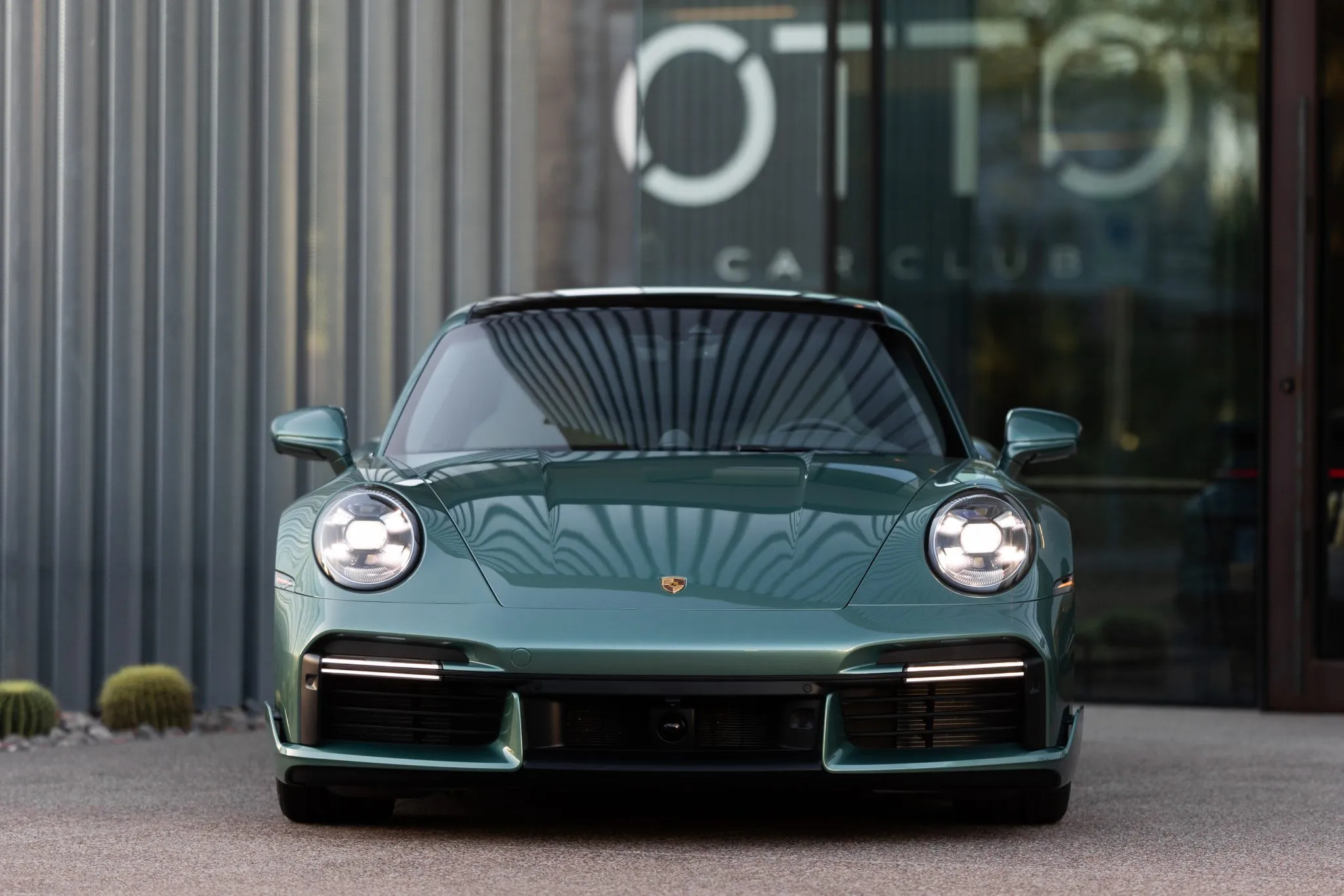 2022 Porsche 911 Turbo S Coupe in Racing Green Metallic