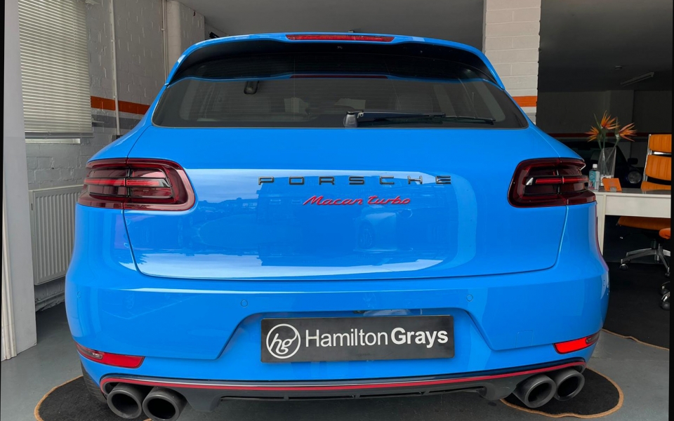 2018 Porsche Macan Turbo in Voodoo Blue