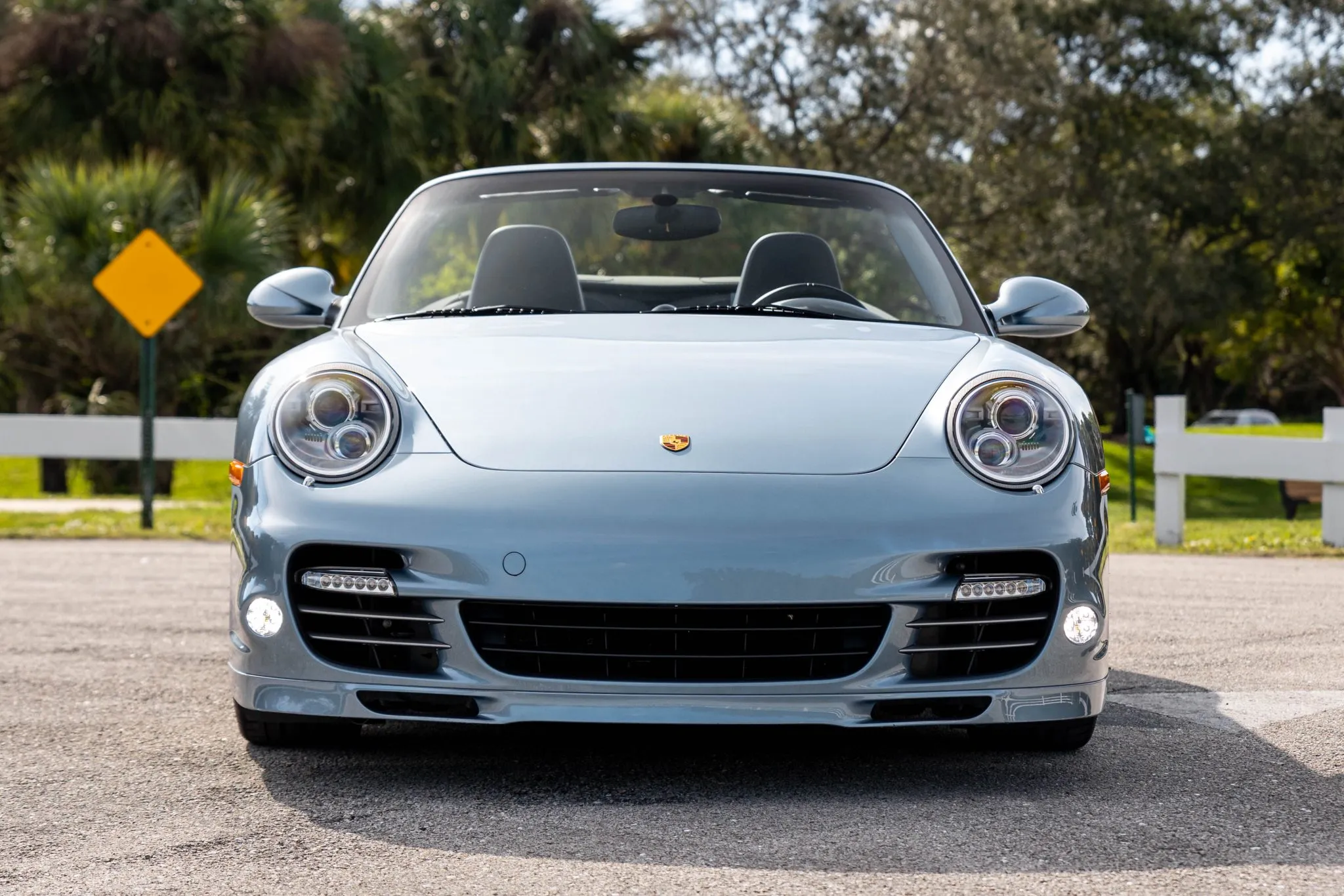 2011 Porsche 911 Turbo S Cabriolet in Ice Blue Metallic