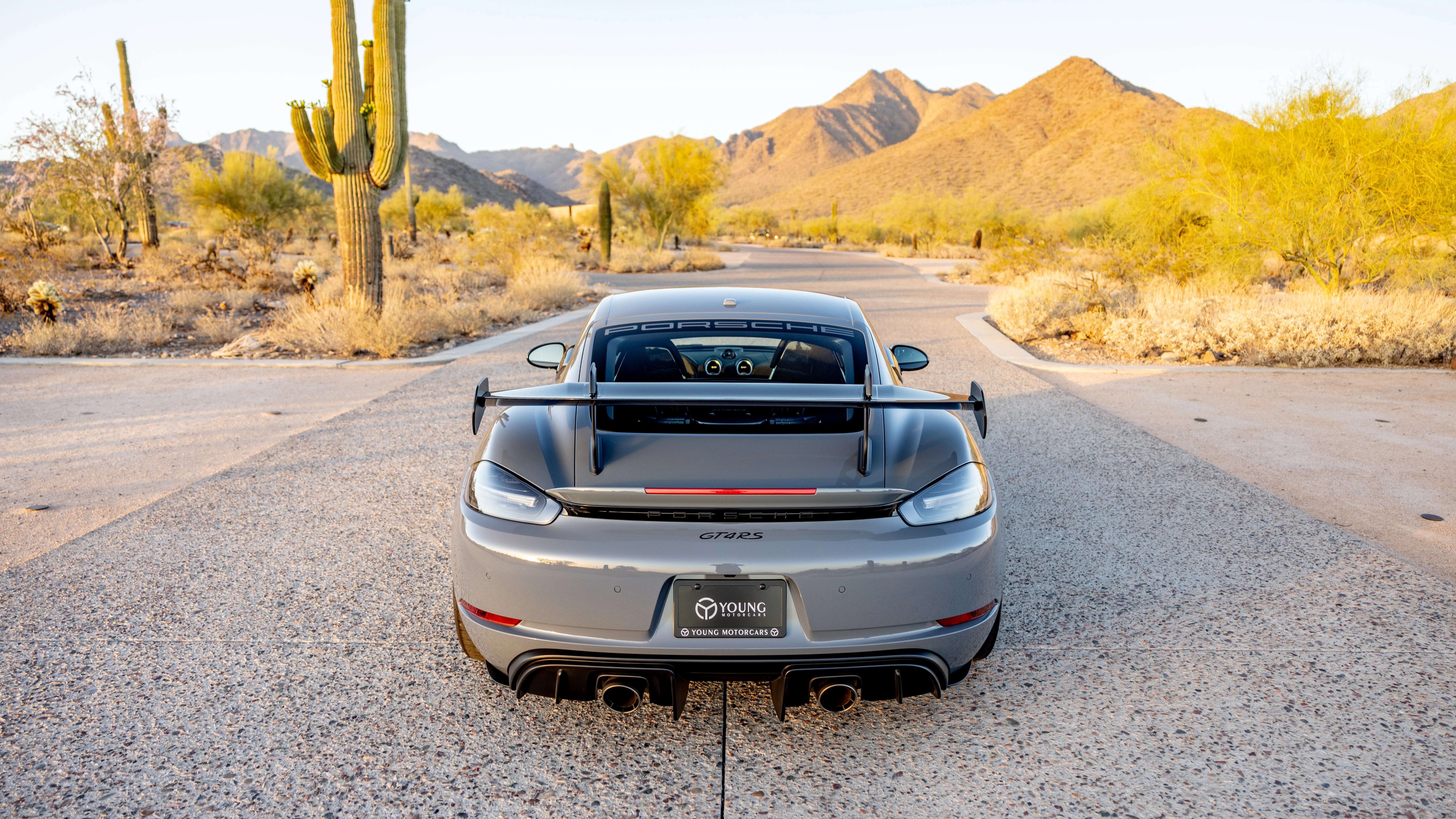 2023 Porsche 718 Cayman GT4 RS Weissach in Arctic Grey