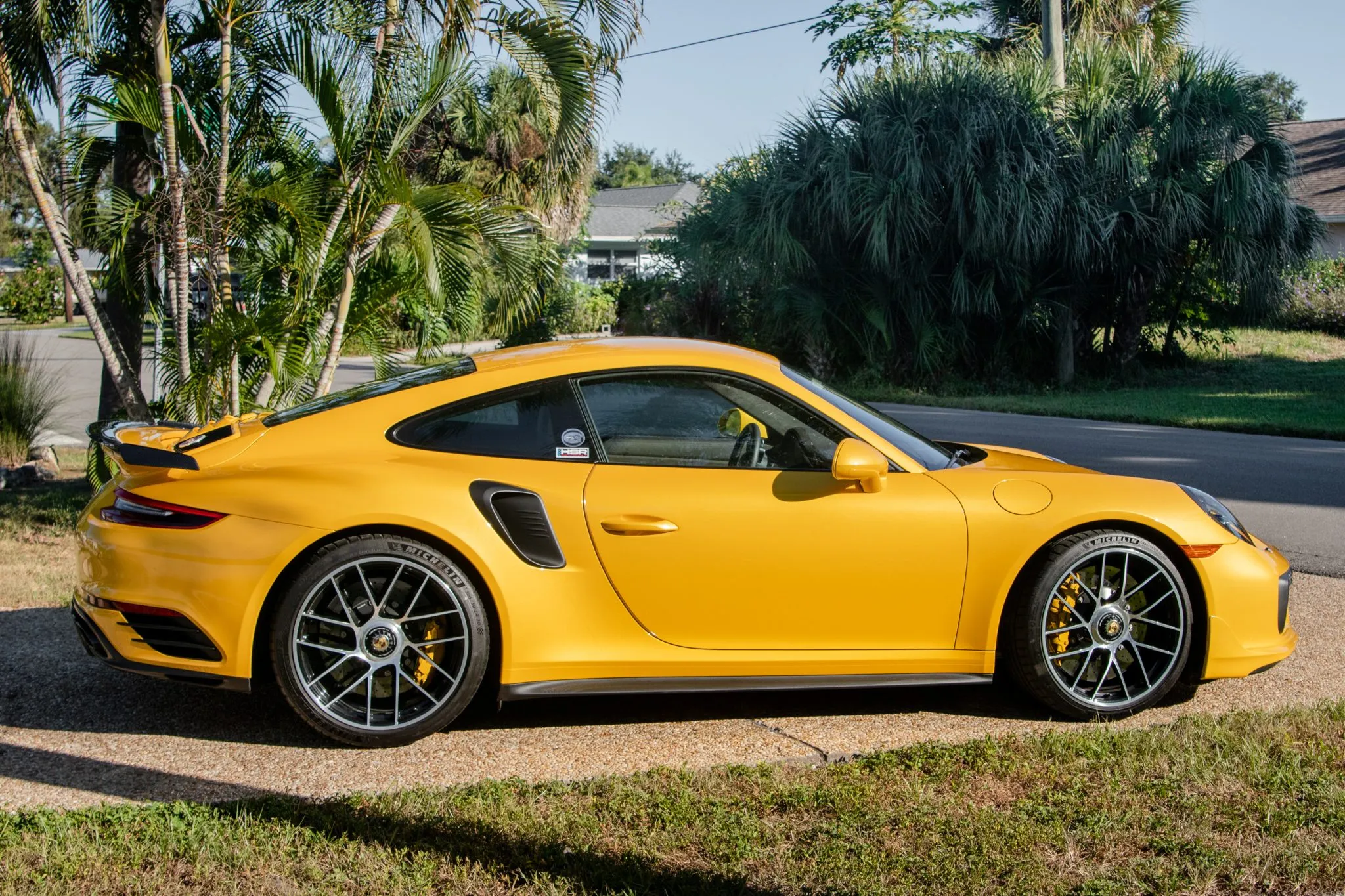 2018 Porsche 911 Turbo S Coupe in Saffron Yellow Metallic