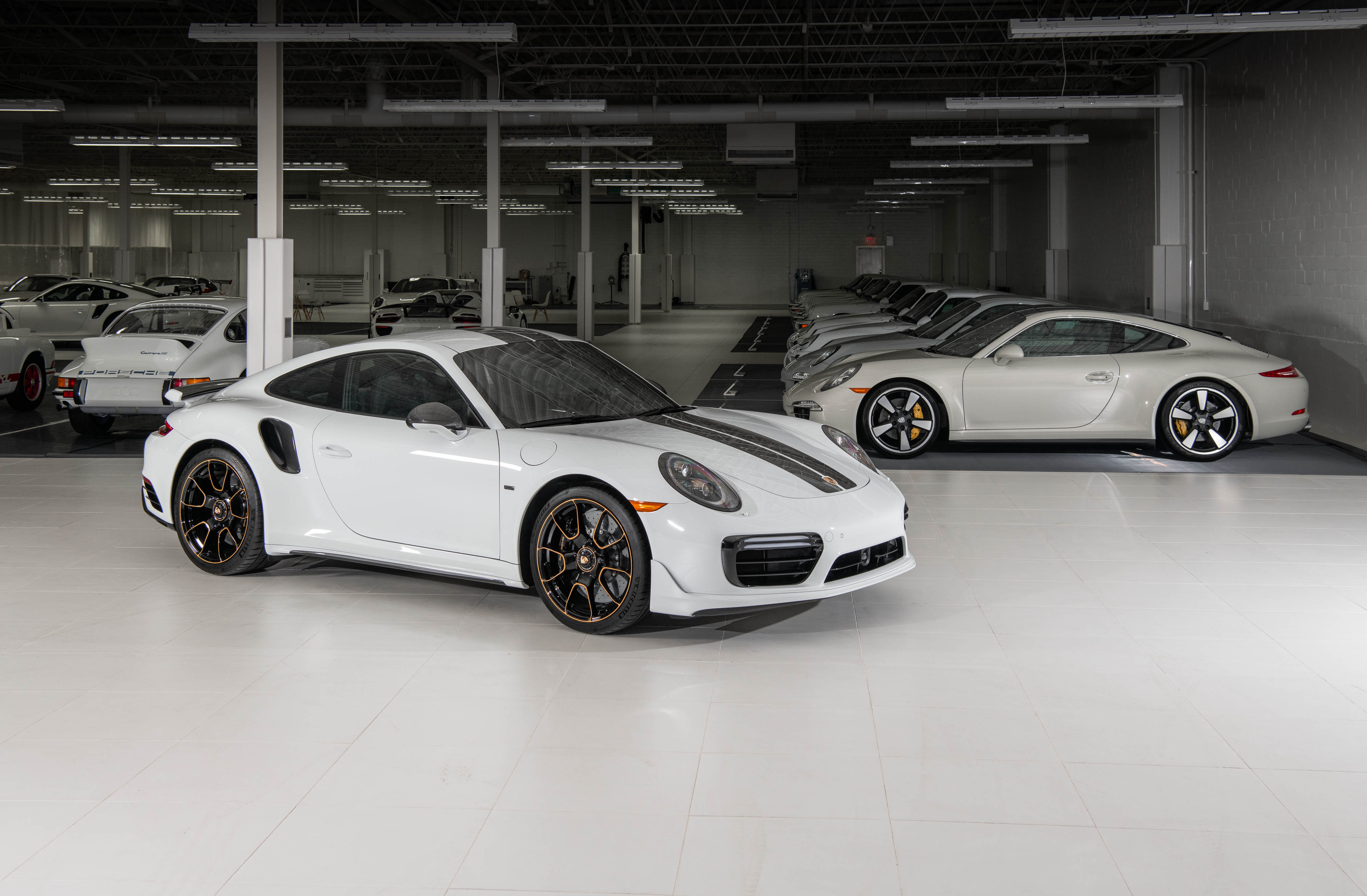 2018 Porsche 911 Turbo S Exclusive Series Coupe in Carrara White Metallic