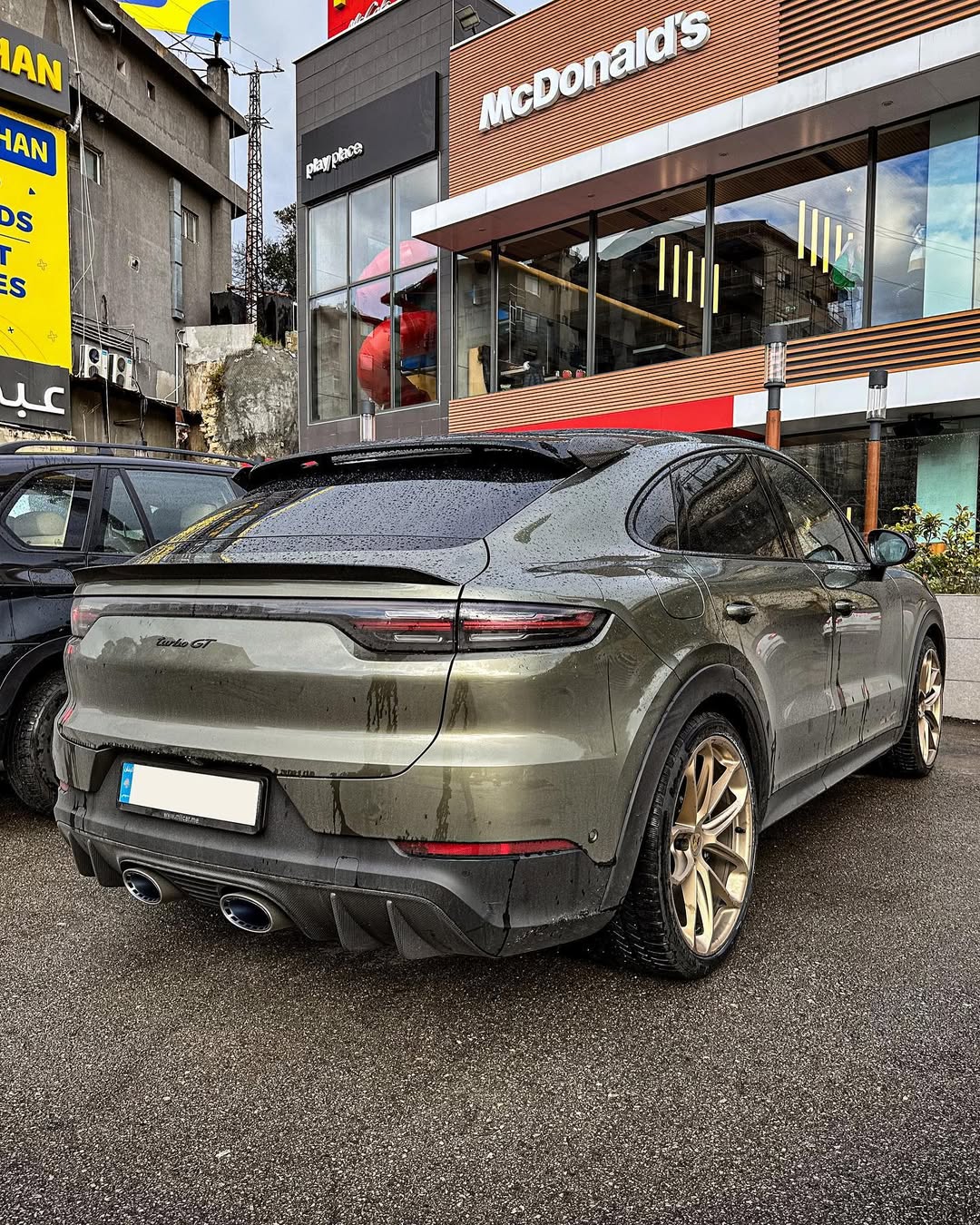 2023 Porsche Cayenne Turbo GT in Light Oak Green Metallic 