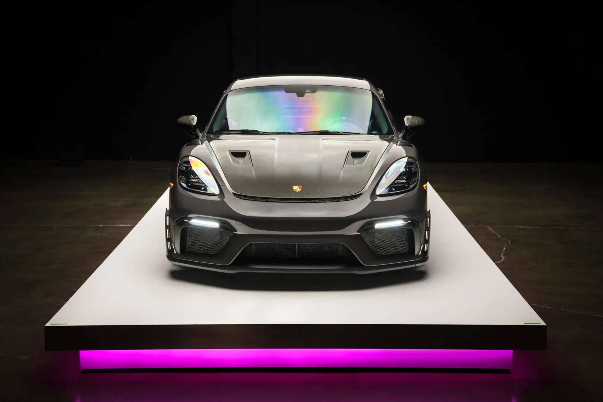 2023 Porsche 718 Cayman GT4 RS Weissach in Grey Black