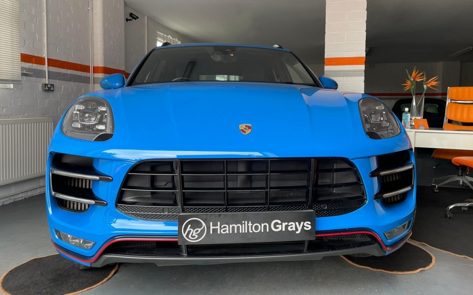 2018 Porsche Macan Turbo in Voodoo Blue