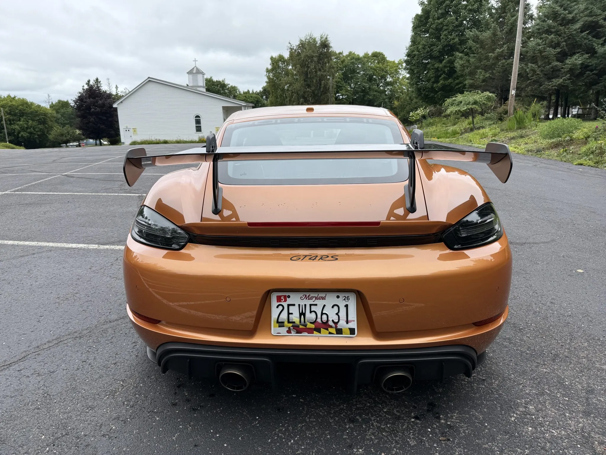 2023 Porsche 718 Cayman GT4 RS Weissach in Nordic Gold Metallic