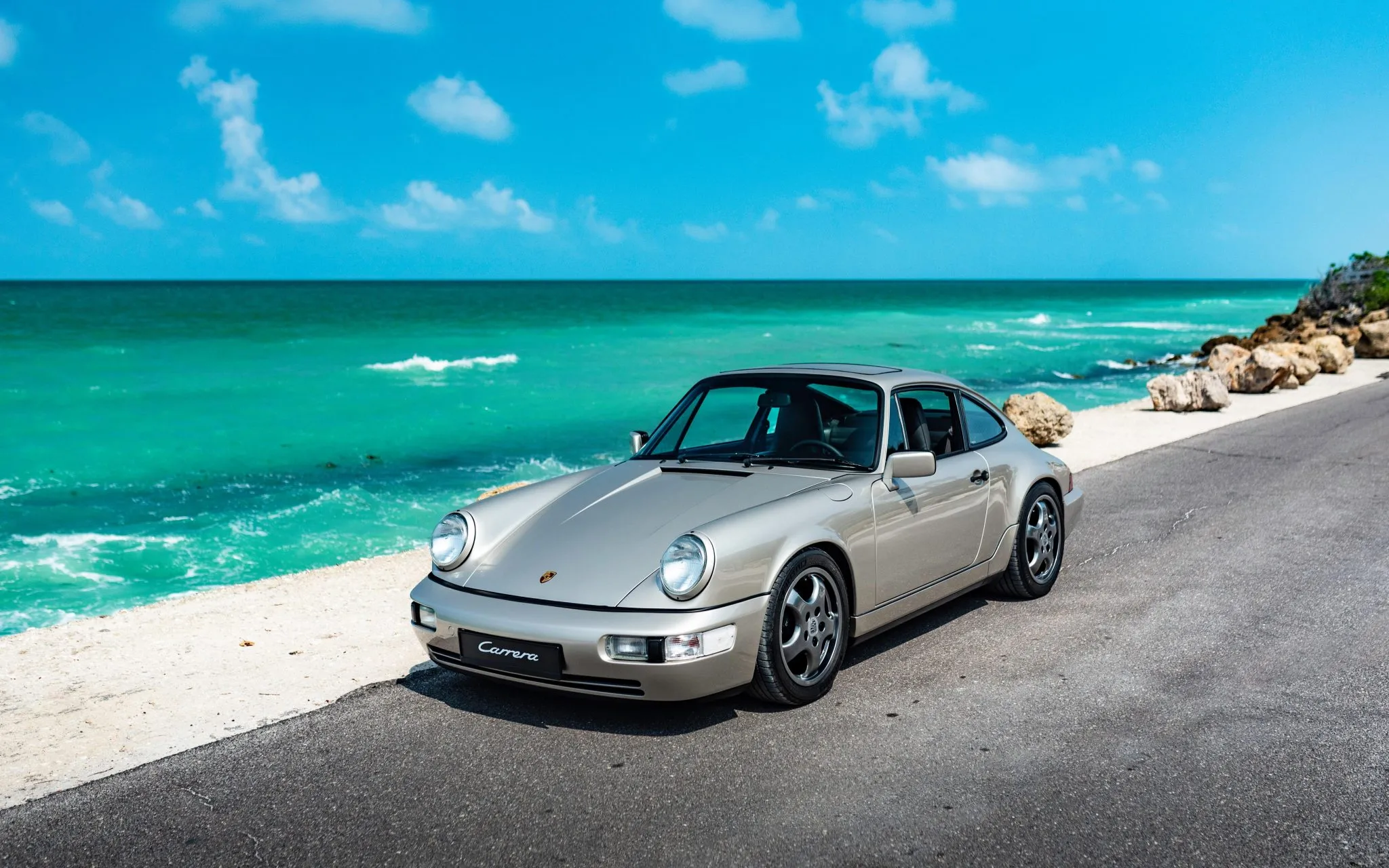 1989 Porsche 911 Carrera 4 Coupe in Linen Grey Metallic 