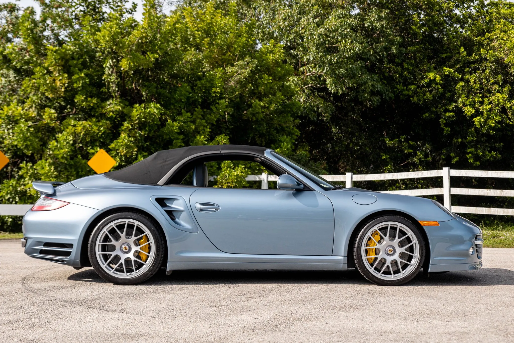 2011 Porsche 911 Turbo S Cabriolet in Ice Blue Metallic